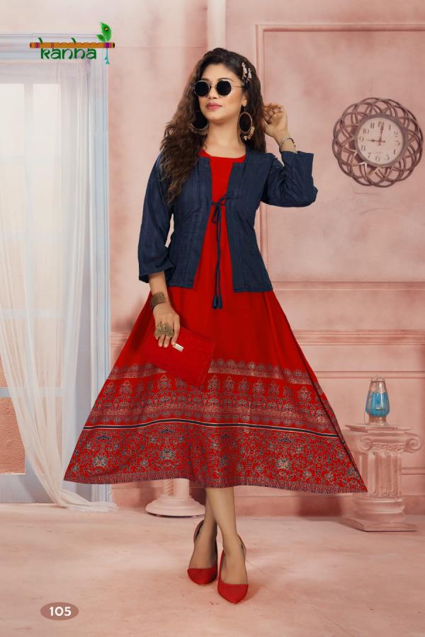 Kanha Katrina Rayon Print Designer Exclusive Kurti Collection